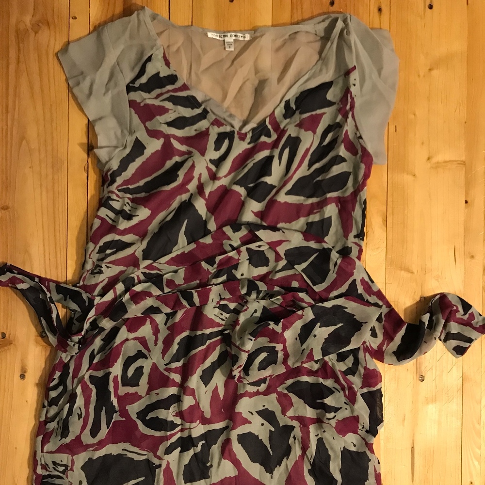 Collective Concepts Purple and Grey Dress Size:S